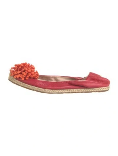 Pre-owned Kate Spade Leather Ballet Flats In Red
