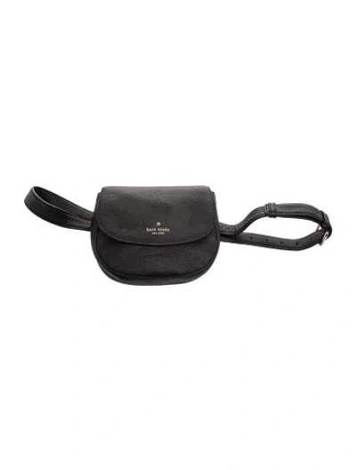 Pre-owned Kate Spade Leather Belt Bag In Black