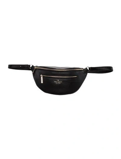 Pre-owned Kate Spade Leather Belt Bag In Black