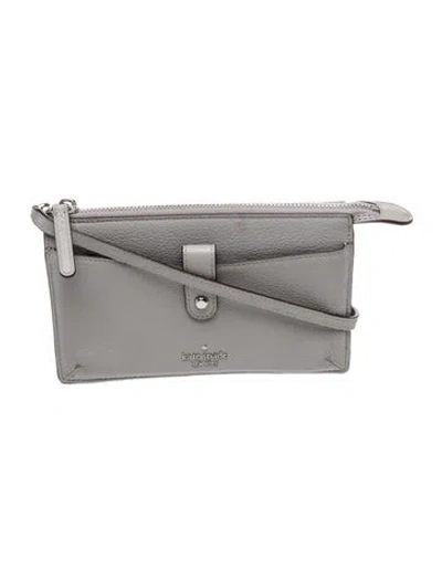 Pre-owned Kate Spade Leather Belt Bag In Gray