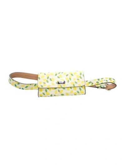 Pre-owned Kate Spade Leather Belt Bag In White