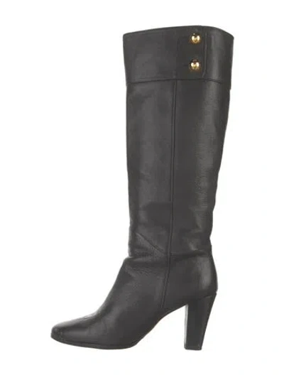 Pre-owned Kate Spade Leather Boots In Black