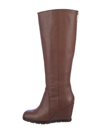Pre-owned Kate Spade Leather Boots In Brown