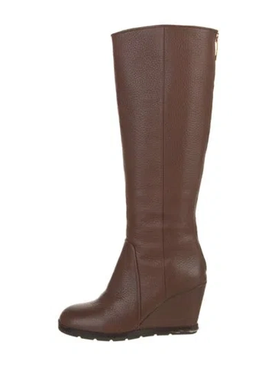 Pre-owned Kate Spade Leather Boots In Brown