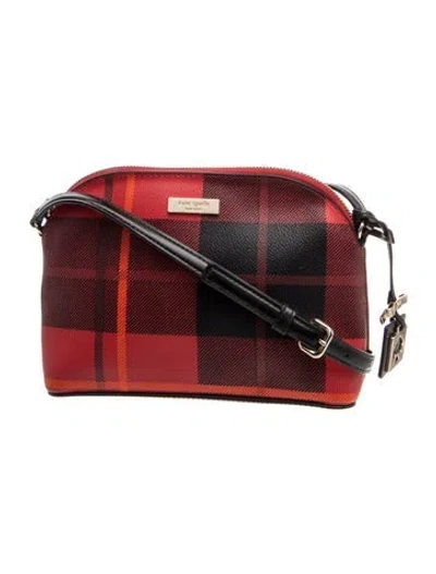 Pre-owned Kate Spade Leather Brightwater Drive Woodland Plain Hanna Crossbody Bag In Red