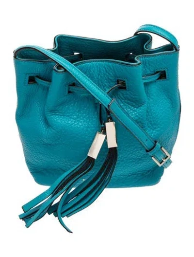 Pre-owned Kate Spade Leather Bucket Bag In Blue