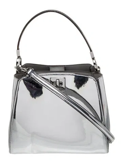 Pre-owned Kate Spade Leather Bucket Bag In Gray