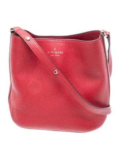 Pre-owned Kate Spade Leather Bucket Bag In Red