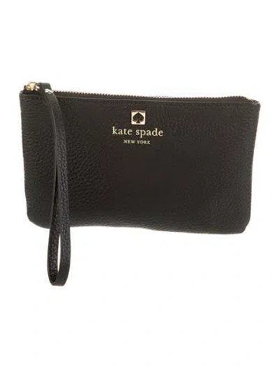 Pre-owned Kate Spade Leather Clutch In Black