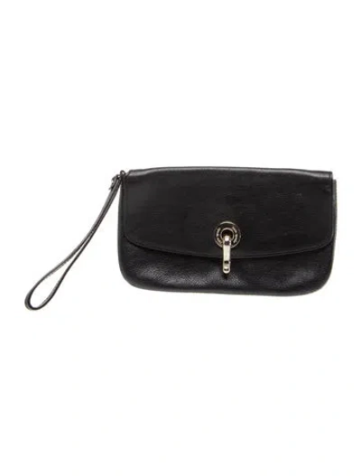 Pre-owned Kate Spade Leather Clutch In Black