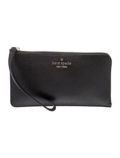 Pre-owned Kate Spade Leather Clutch In Black
