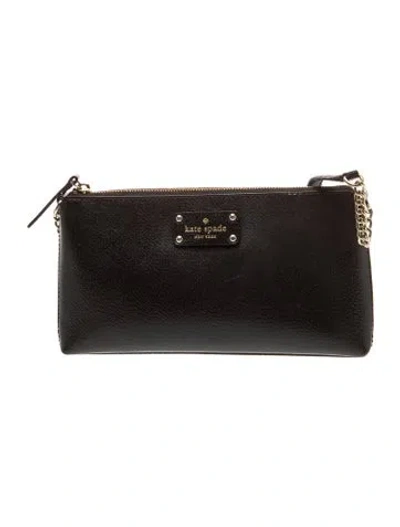 Pre-owned Kate Spade Leather Clutch In Black