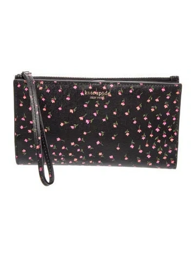 Pre-owned Kate Spade Leather Clutch In Black