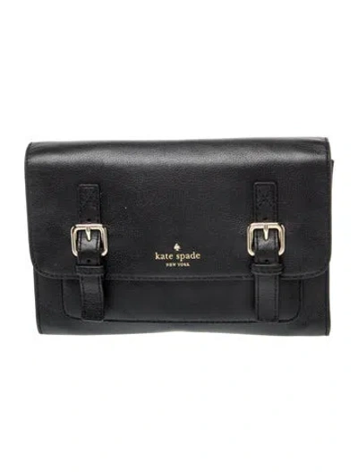 Pre-owned Kate Spade Leather Clutch In Black