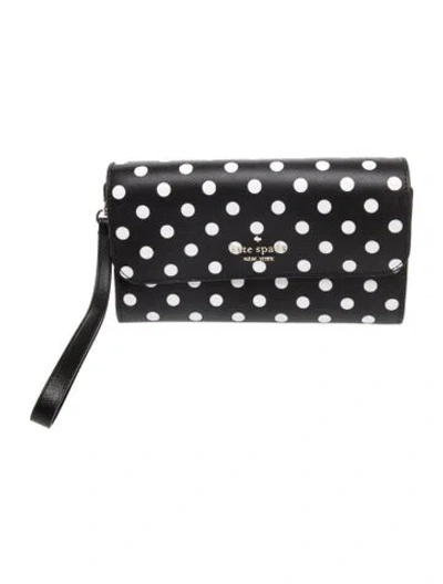 Pre-owned Kate Spade Leather Clutch In Black