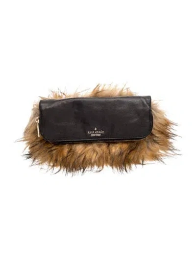Pre-owned Kate Spade Leather Clutch In Black