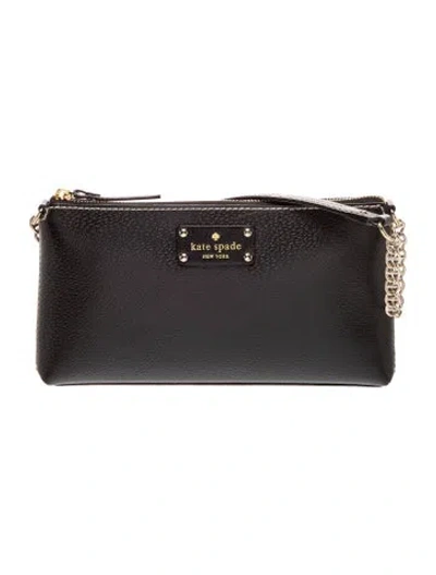 Pre-owned Kate Spade Leather Clutch In Black