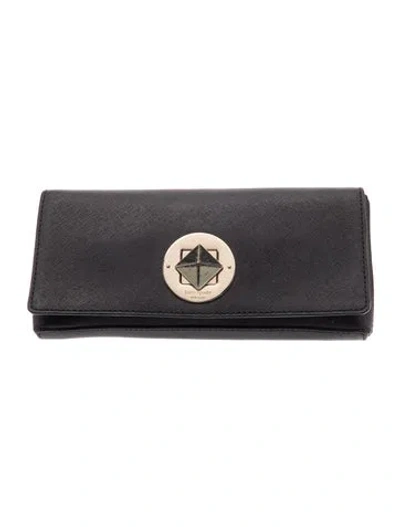 Pre-owned Kate Spade Leather Clutch In Black