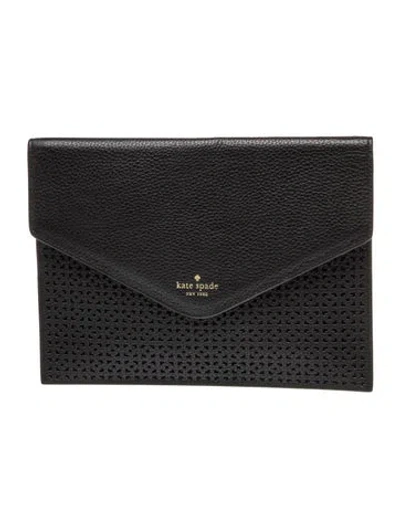 Pre-owned Kate Spade Leather Clutch In Black