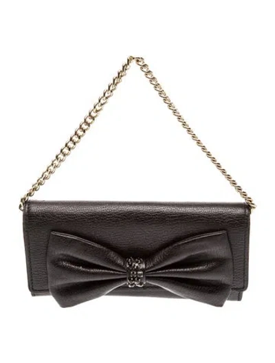 Pre-owned Kate Spade Leather Clutch In Black