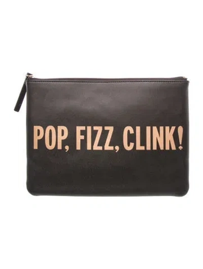 Pre-owned Kate Spade Leather Clutch In Black