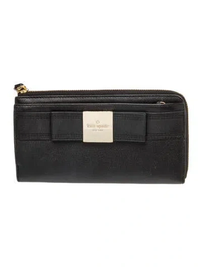 Pre-owned Kate Spade Leather Clutch In Black