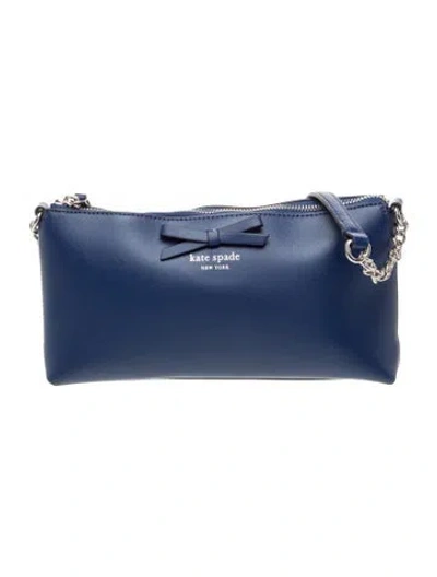 Pre-owned Kate Spade Leather Clutch In Blue
