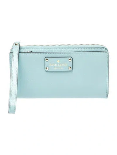 Pre-owned Kate Spade Leather Clutch In Blue