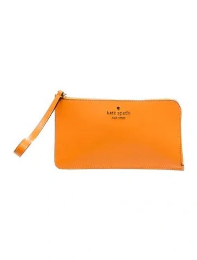 Pre-owned Kate Spade Leather Clutch In Brown