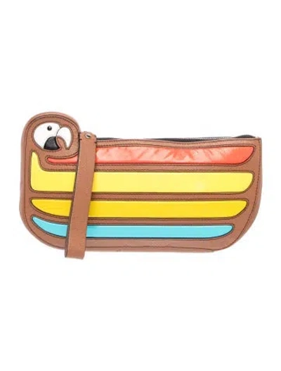 Pre-owned Kate Spade Leather Clutch In Brown