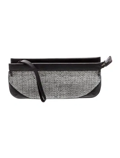 Pre-owned Kate Spade Leather Clutch In Gray