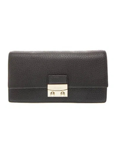 Pre-owned Kate Spade Leather Clutch In Gray
