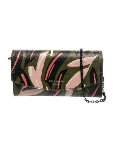 Pre-owned Kate Spade Leather Clutch In Green