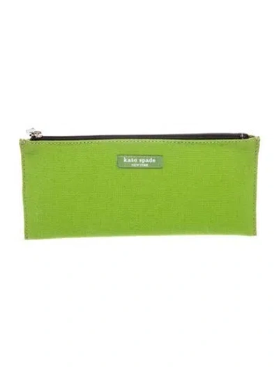 Pre-owned Kate Spade Leather Clutch In Green