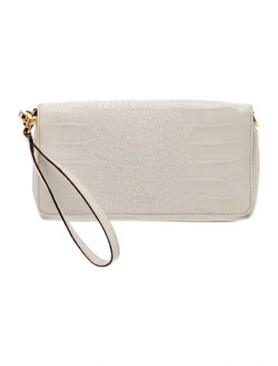 Pre-owned Kate Spade Leather Clutch In Neutral