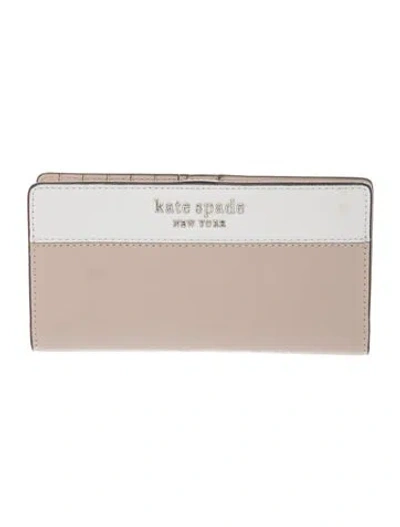 Pre-owned Kate Spade Leather Clutch In Neutral