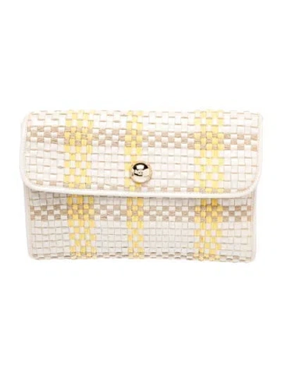 Pre-owned Kate Spade Leather Clutch In Neutral