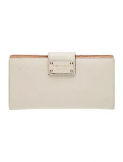 Pre-owned Kate Spade Leather Clutch In Neutral