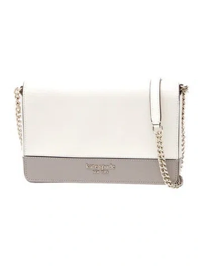 Pre-owned Kate Spade Leather Clutch In Neutral