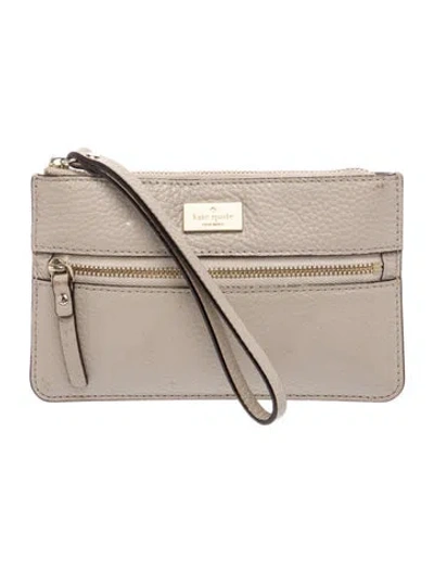 Pre-owned Kate Spade Leather Clutch In Neutral