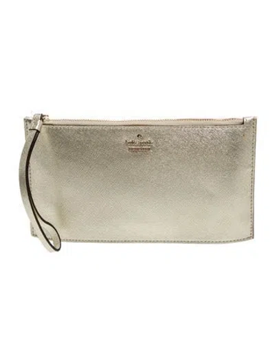 Pre-owned Kate Spade Leather Clutch In Neutrals