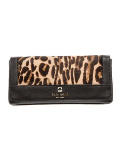 Pre-owned Kate Spade Leather Clutch In Neutrals