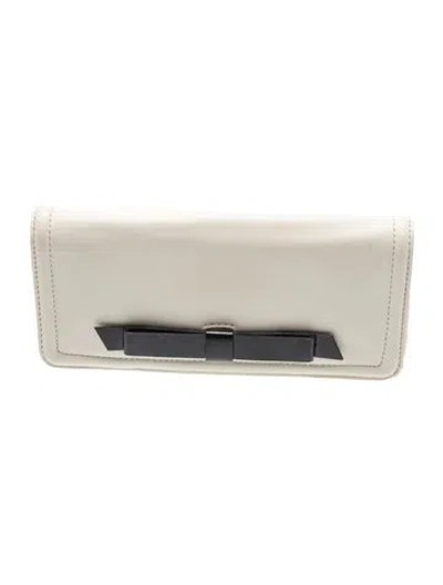 Pre-owned Kate Spade Leather Clutch In Neutrals