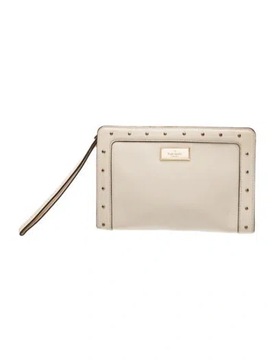 Pre-owned Kate Spade Leather Clutch In Neutrals