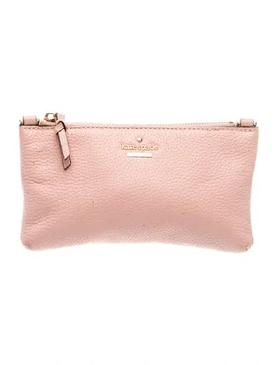 Pre-owned Kate Spade Leather Clutch In Pink
