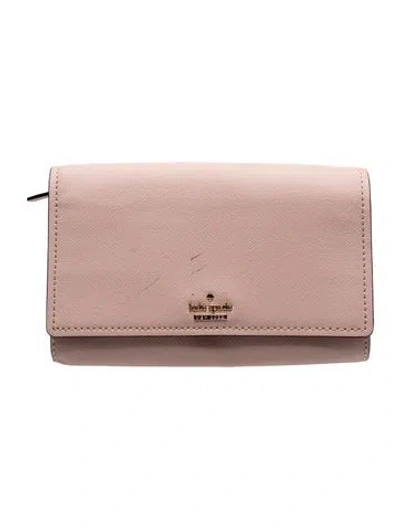 Pre-owned Kate Spade Leather Clutch In Pink