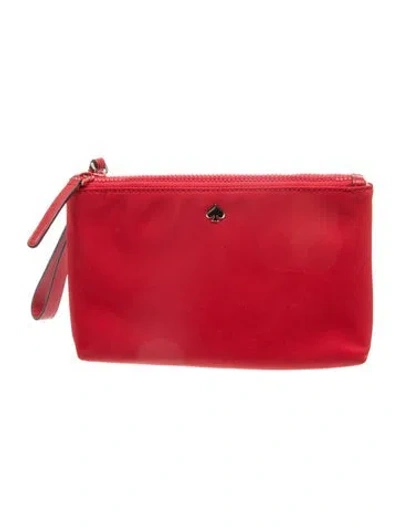 Pre-owned Kate Spade Leather Clutch In Red