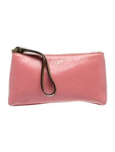 Pre-owned Kate Spade Leather Clutch In Red