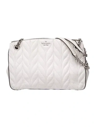 Pre-owned Kate Spade Leather Clutch In White