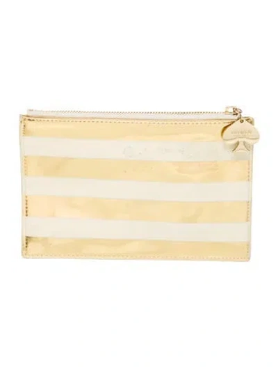 Pre-owned Kate Spade Leather Clutch In Yellow